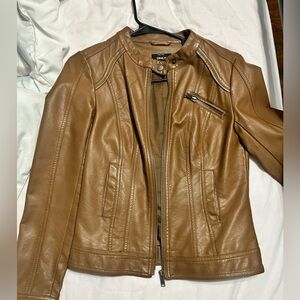 Brown leather jacket